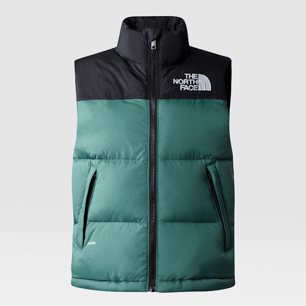 The North Face Teens' 1996 Retro Nuptse Gilet Dark Sage-tnf Black