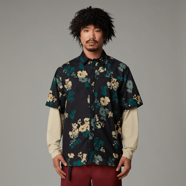 The North Face Men’s Heritage Shirt Duck Green Tnf Flowers Simple Print