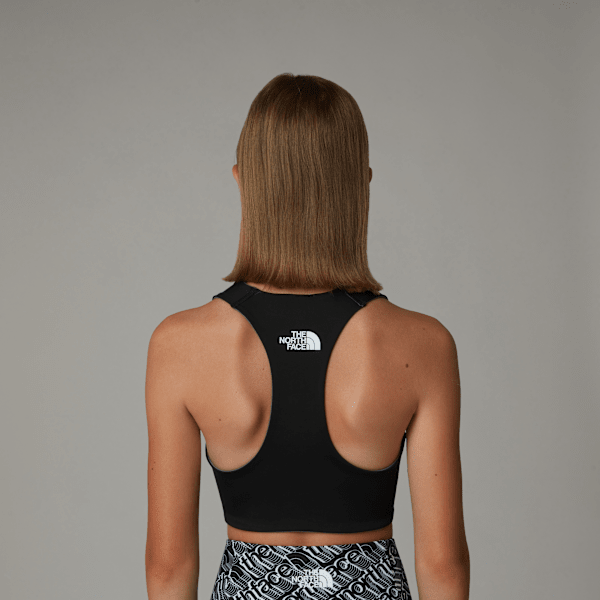 The North Face Girls' Never Stop Reversible Tanklette Tnf Black-smoked Pearl