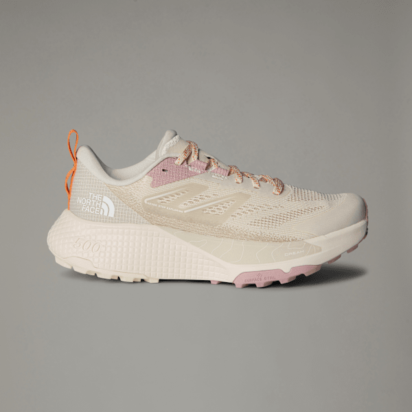 The North Face Women's Altamesa 500 Trail Running Shoes White Dune-papaya