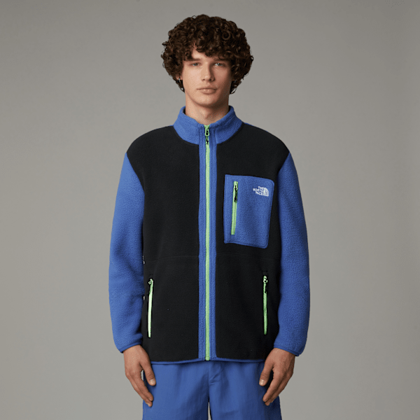 The North Face Men’s Yumiori Full-zip Fleece Jacket Tnf Black-indigo Plum-meta Lime
