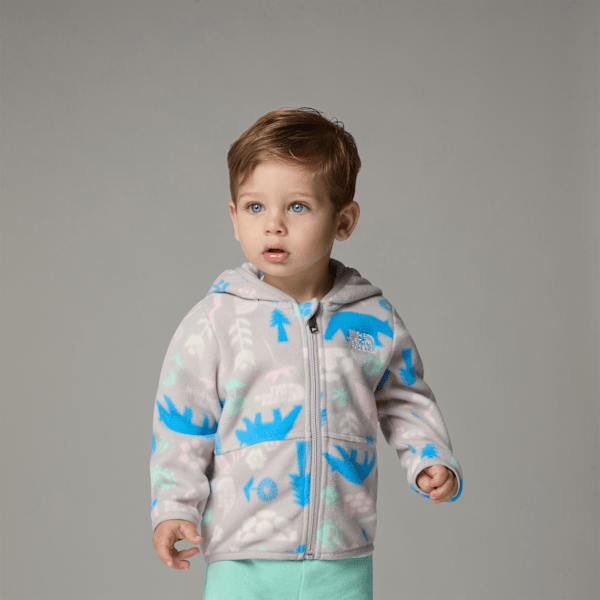 The North Face Baby Glacier Full-zip Hoodie Moonstone Grey Multi Pitch Print- 0