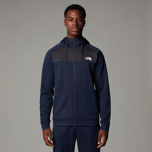 The North Face Men’s Reaxion Fleece Full-zip Hoodie Summit Navy Dark Heather-asphalt Grey