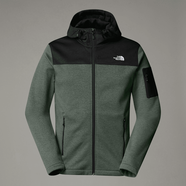 The North Face Men's Tech Emilio Hooded Fleece Pine Needle Heather-tnf Black Heather