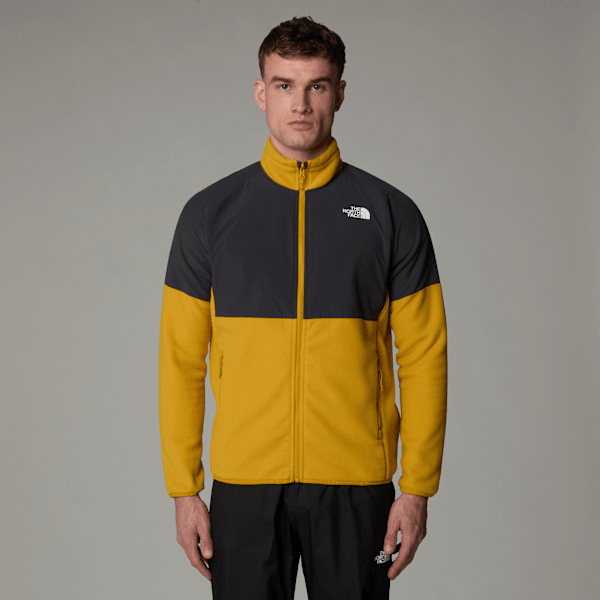 The North Face Men's Glacier Heavyweight Full-zip Fleece Turmeric-asphalt Grey-tnf Black