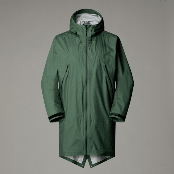 The North Face Unisex Packable Rain Parka Duck Green