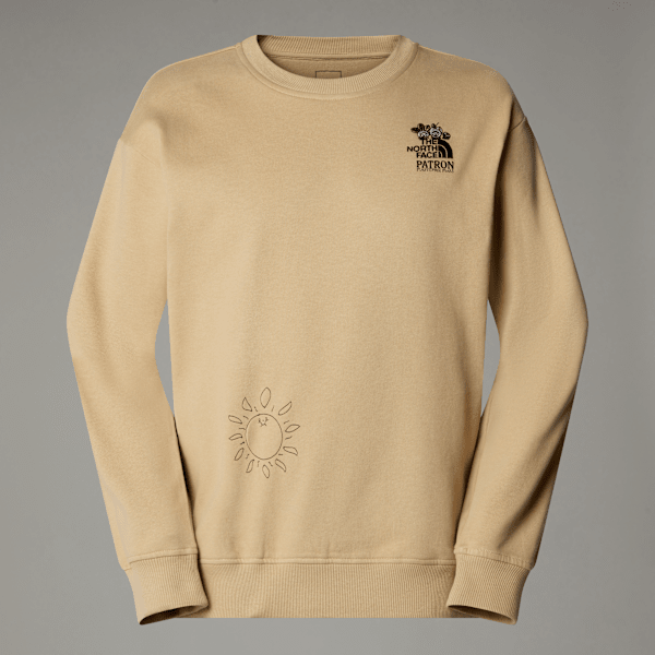 The North Face Mountain Cleanup Relaxt Geschnittenes Sweatshirt In Oversize Unisex Khaki Stone 