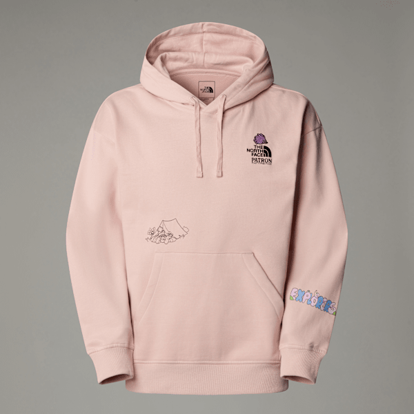 The North Face Mountain Cleanup Kapuzenpulli In Oversize & Unisex Pink Moss 