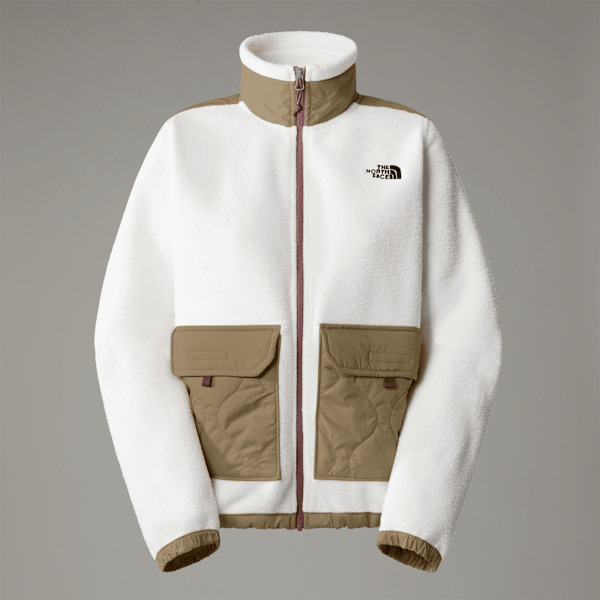 The North Face Women’s Royal Arch Full-zip Fleece Jacket White Dune-kelp Tan-npf