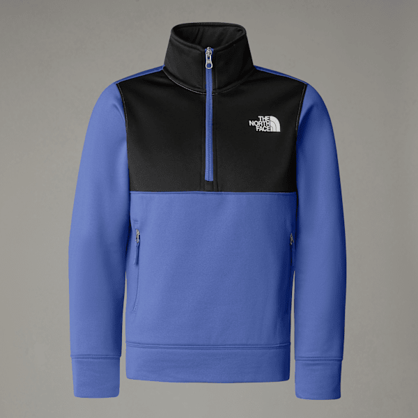 The North Face Teens' 1/4 Zip Sweatshirt Dopamine Blue-tnf Black