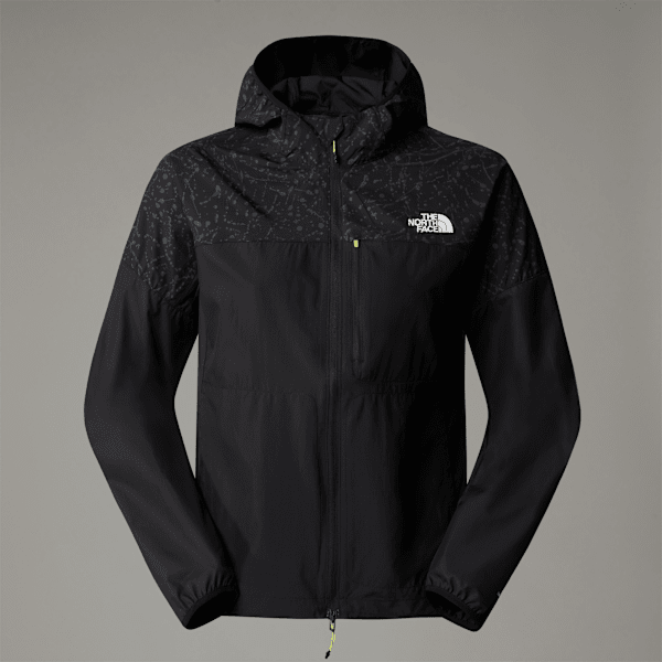 The North Face Women’s Higher Run Wind Jacket Tnf Black-tnf Black Trail Reflective Print