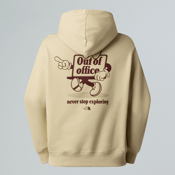 The North Face Cartoon Logo Relaxt Geschnittener Kapuzenpulli In Unisex Gravel 