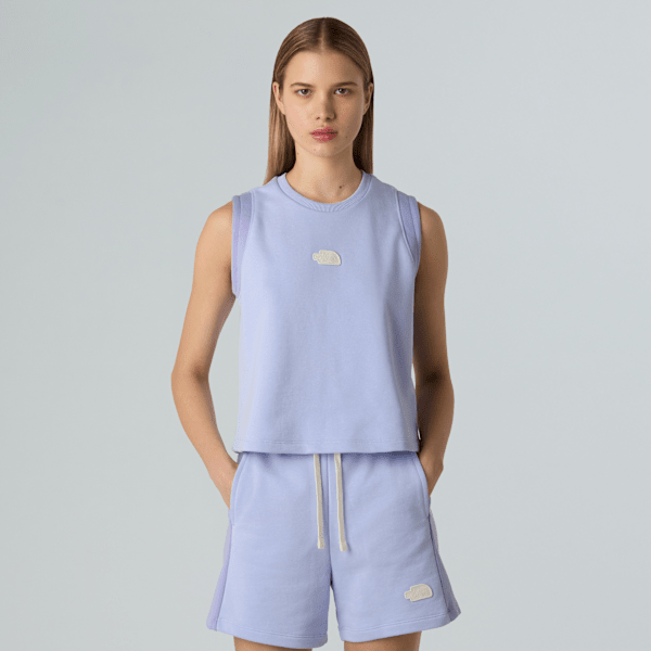 The North Face Women’s Terry Relaxed Cropped Tank Top Purple Mint