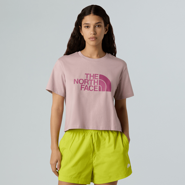 The North Face Women’s Easy Cropped T-shirt Metal Pink-cyber Berry