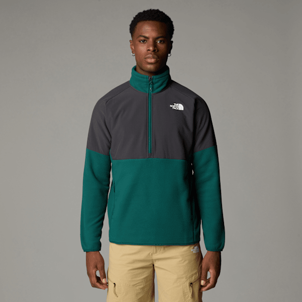The North Face Glacier Fleece In Schwerer Qualität Mit 1/2-langem Rv Für Herren Deep Nori-asphalt Grey-tnf Black 