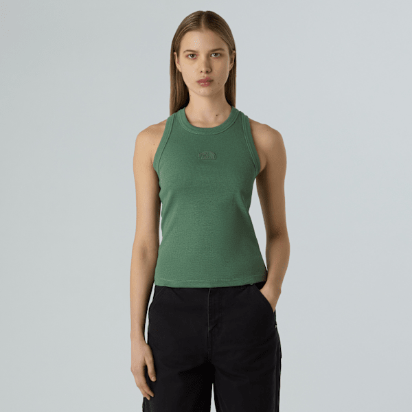 The North Face Slim Rib Tank Top Für Damen Duck Green 