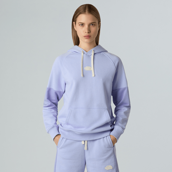 The North Face Terry Relaxt Geschnittener Kapuzenpulli Für Damen Purple Mint 
