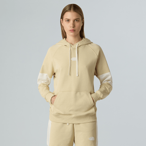 The North Face Terry Relaxt Geschnittener Kapuzenpulli Für Damen Gravel 