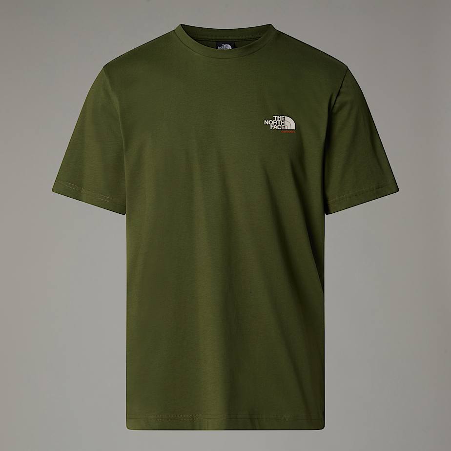 The North Face Germany Redbox T-shirt Für Herren Terrarium Green - Bombay Orange - White Dune 