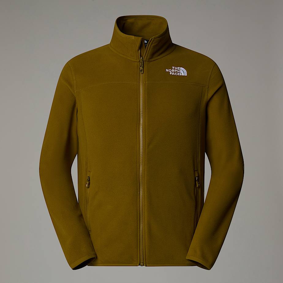 The North Face 100 Glacier Fleece Mit Durchgehendem Rv Für Herren Moss Green 