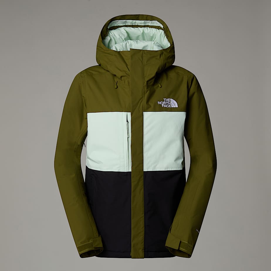The North Face Women's Freedom Insulated Jacket Forest Olive-pale Green-tnf Black