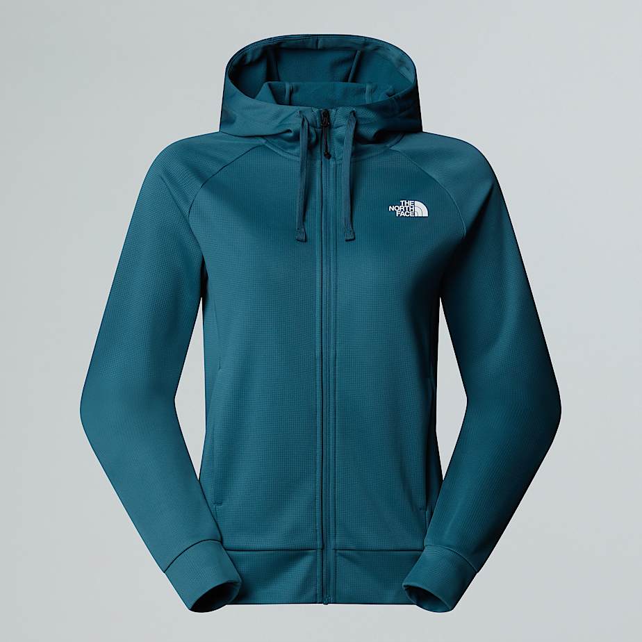 The North Face Reaxion 2.0 Kapuzenjacke Mit Durchgehendem Rv Für Damen Space Dark Heather 