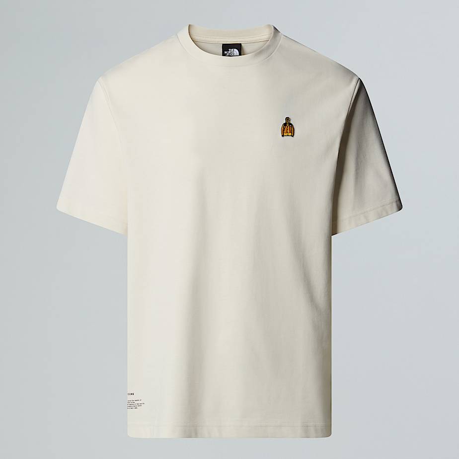 The North Face Icon Mountain Jacket Relaxt Geschnittenes T-Shirt In Unisex White Dune GrößE Xs Male-image