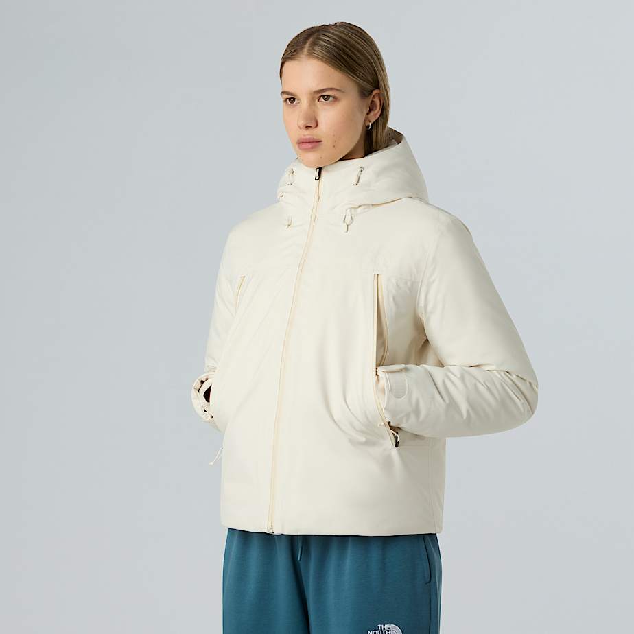 The North Face Mountain Range Daunenjacke Mit Kapuze Für Damen White Dune 