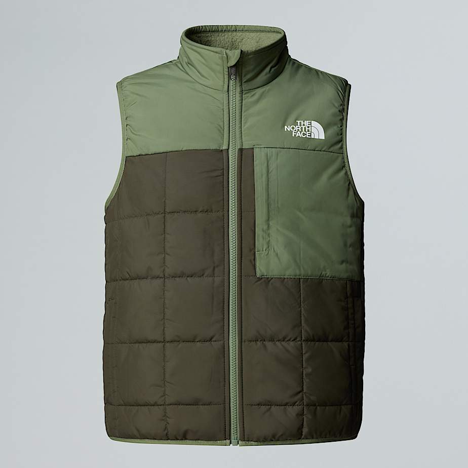 The North Face Shasta Wendeweste Für Jungen New Taupe Green-bark Mist 