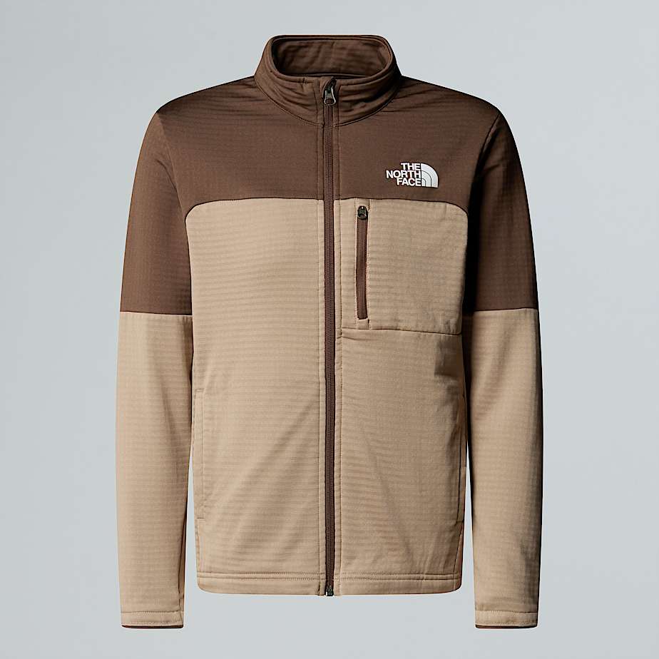 The North Face Hike Midlayer-jacke Mit Durchgehendem Rv Für Jugendliche Mushroom Grey-smokey Brown 