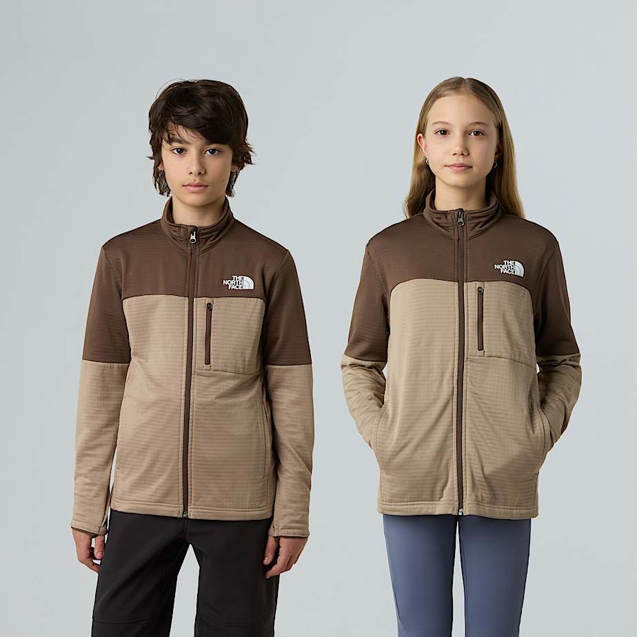 The North Face Hike Midlayer-jacke Mit Durchgehendem Rv Für Jugendliche Mushroom Grey-smokey Brown 