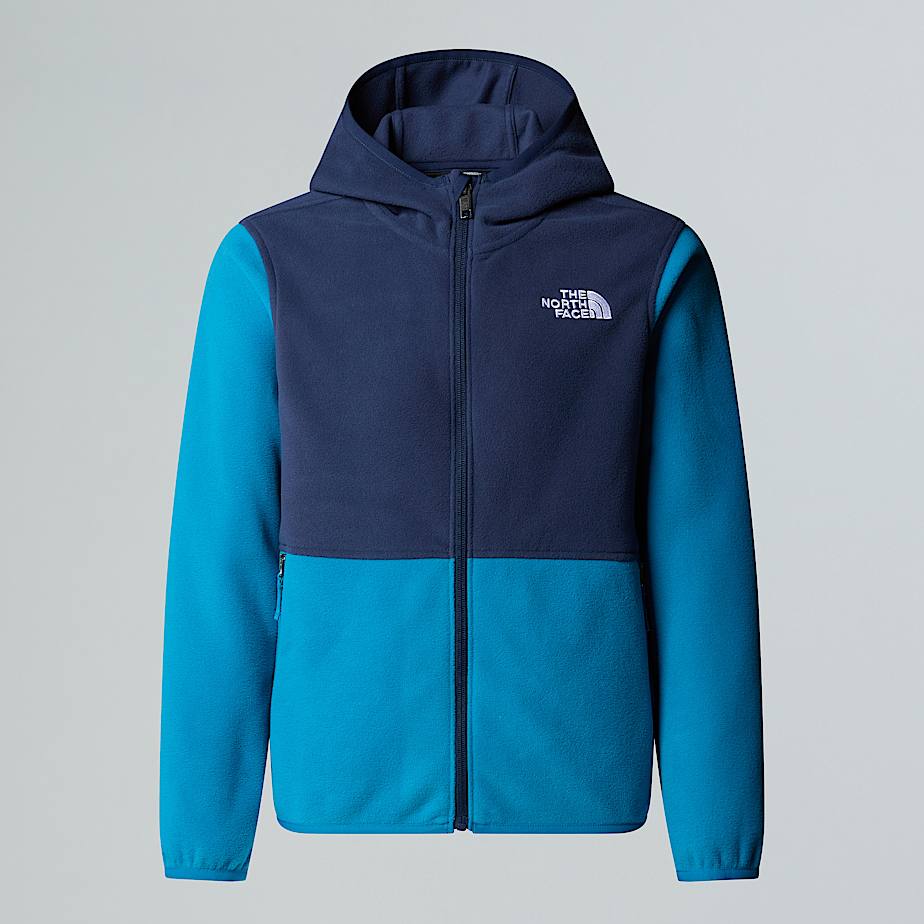 The North Face Glacier Fleece Mit Durchgehendem Rv Für Jugendliche Dusk Blue-summit Navy 