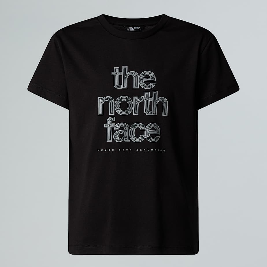 The North Face Reflektierendes & Relaxt Geschnittenes Logo T-shirt Für Mädchen Tnf Black 