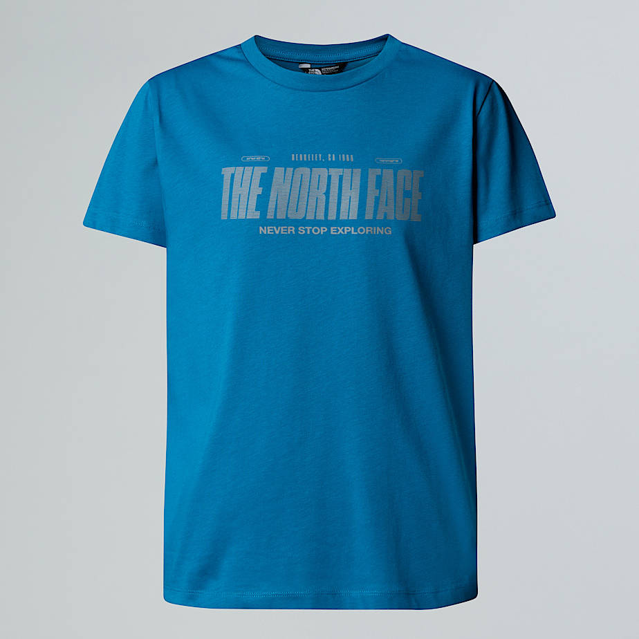 The North Face Logo Reflektierendes & Relaxt Geschnittenes T-shirt Für Jungen Dusk Blue 