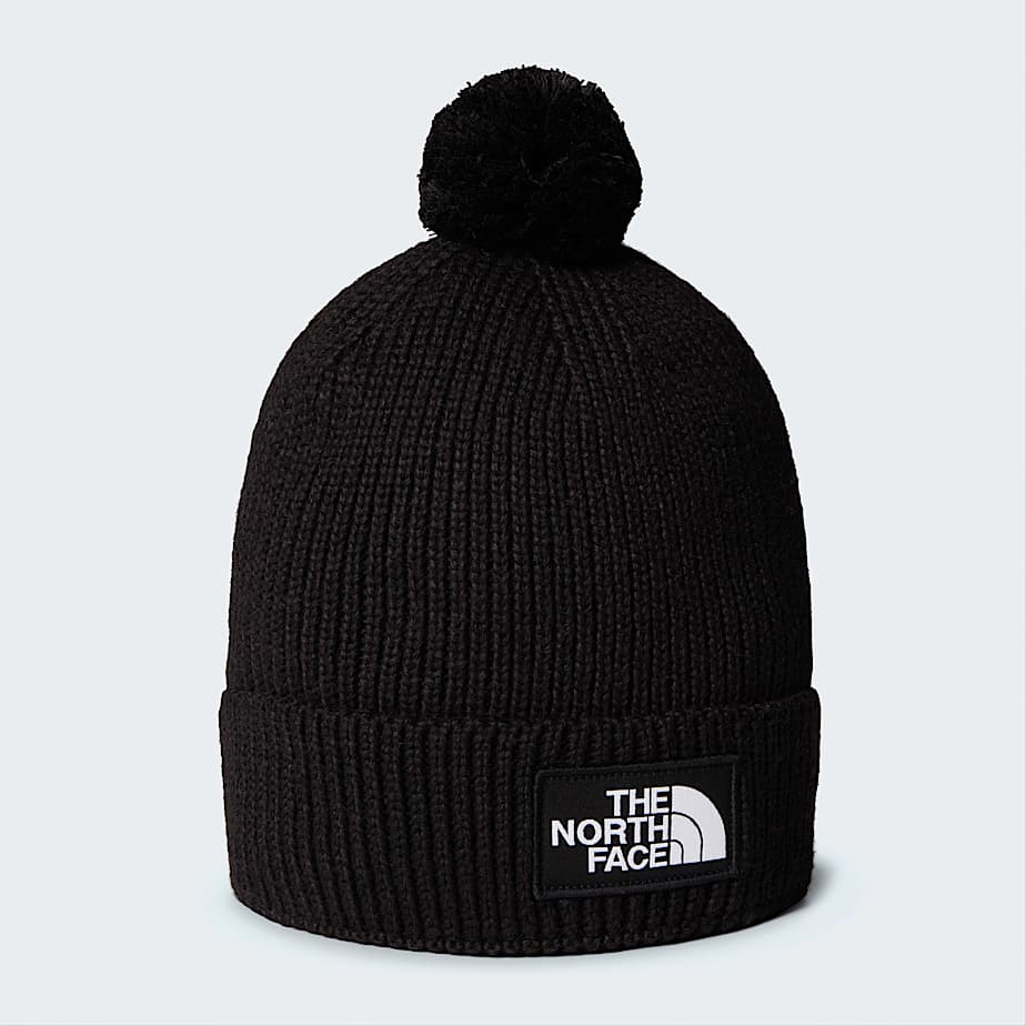 The North Face Tnf Logo Box Beanie Mit Bommel Tnf Black 