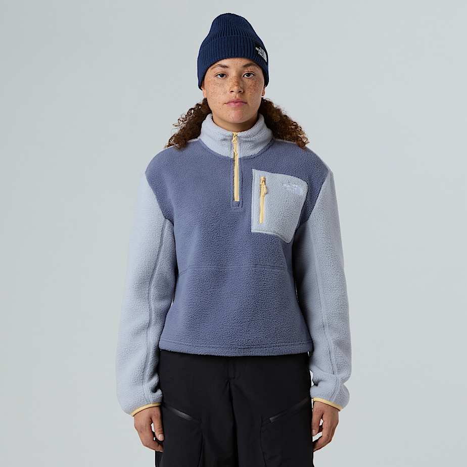 The North Face Women's Yumiori 1/4 Zip Fleece Jacket Twilight Galaxy-blue Flax-mineral Salt