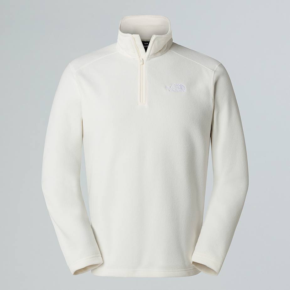 The North Face Emilio Fleecejacke Mit 1/4-langem Rv Für Herren White Dune 