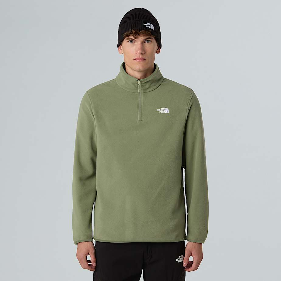 The North Face Glacier Fleece Mit 1/4-langem Rv Für Herren Bark Mist 