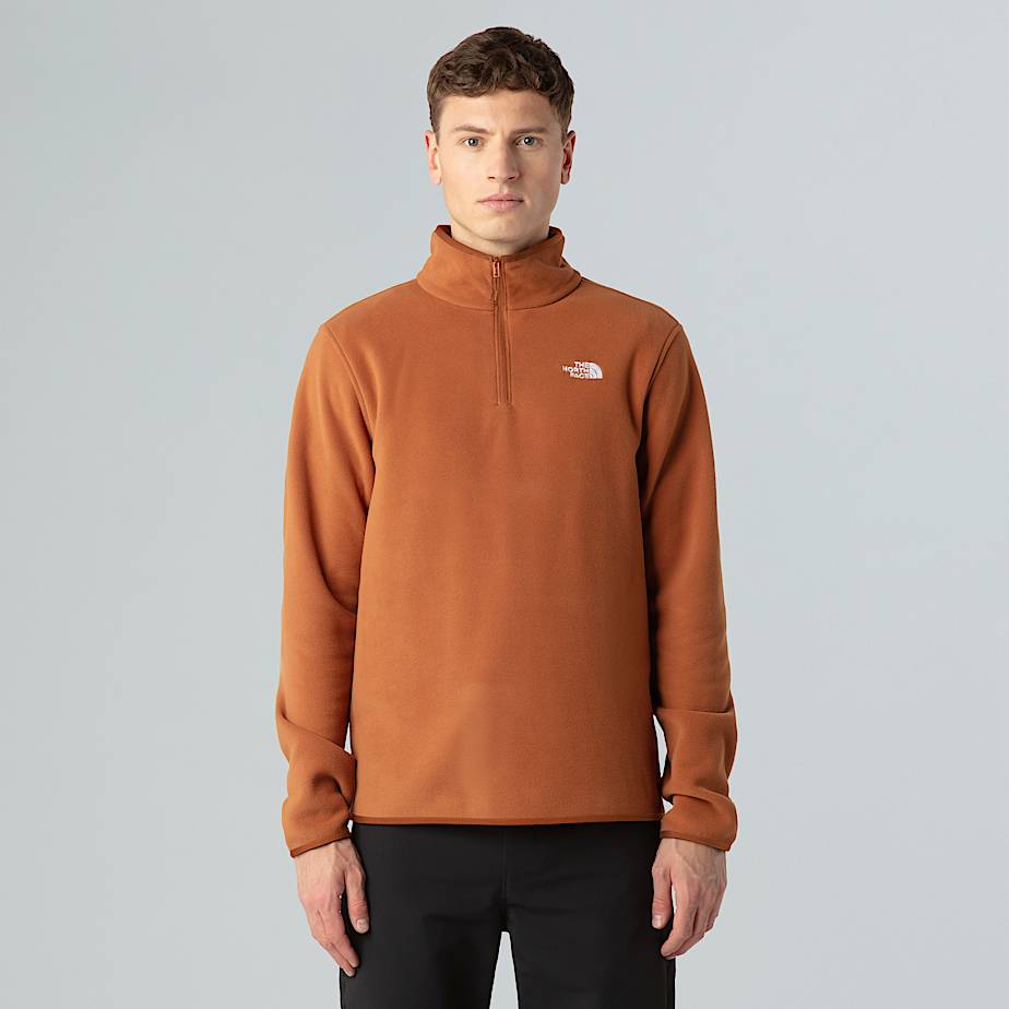 The North Face Glacier Fleece Mit 1/4-langem Rv Für Herren Burnt Umber 
