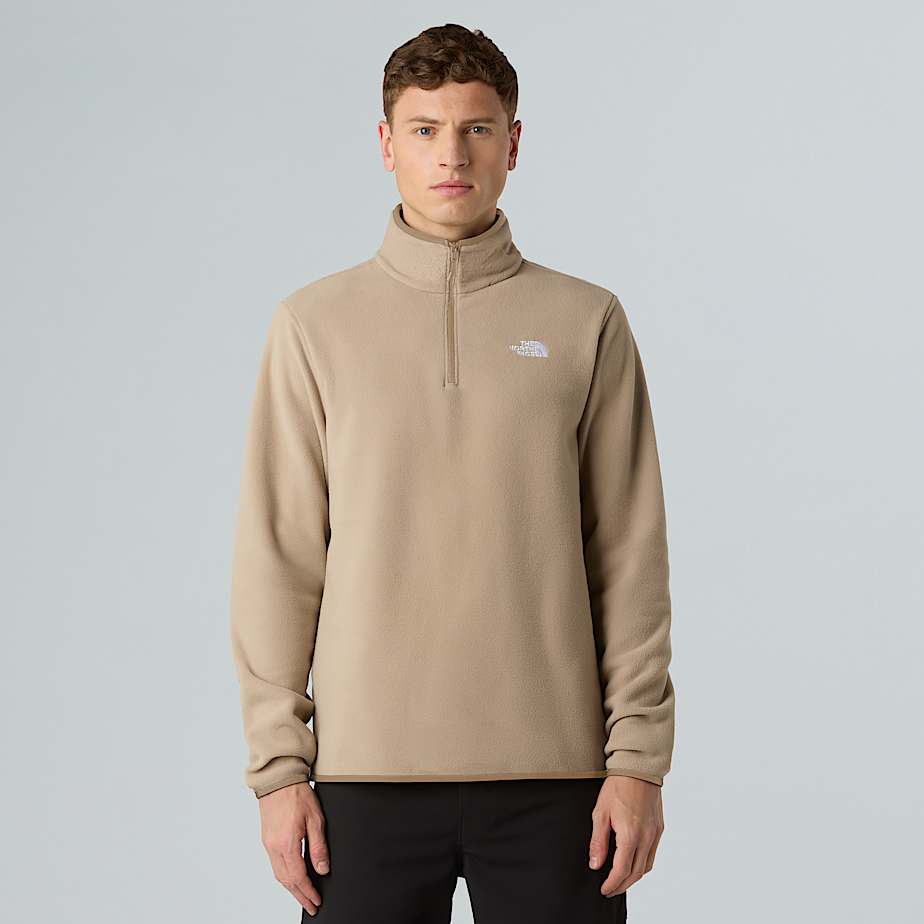 The North Face Glacier Fleece Mit 1/4-langem Rv Für Herren Mushroom Grey 