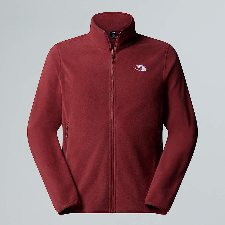 The North Face Glacier Fleece Mit Durchgehendem Rv Für Herren Sumac 