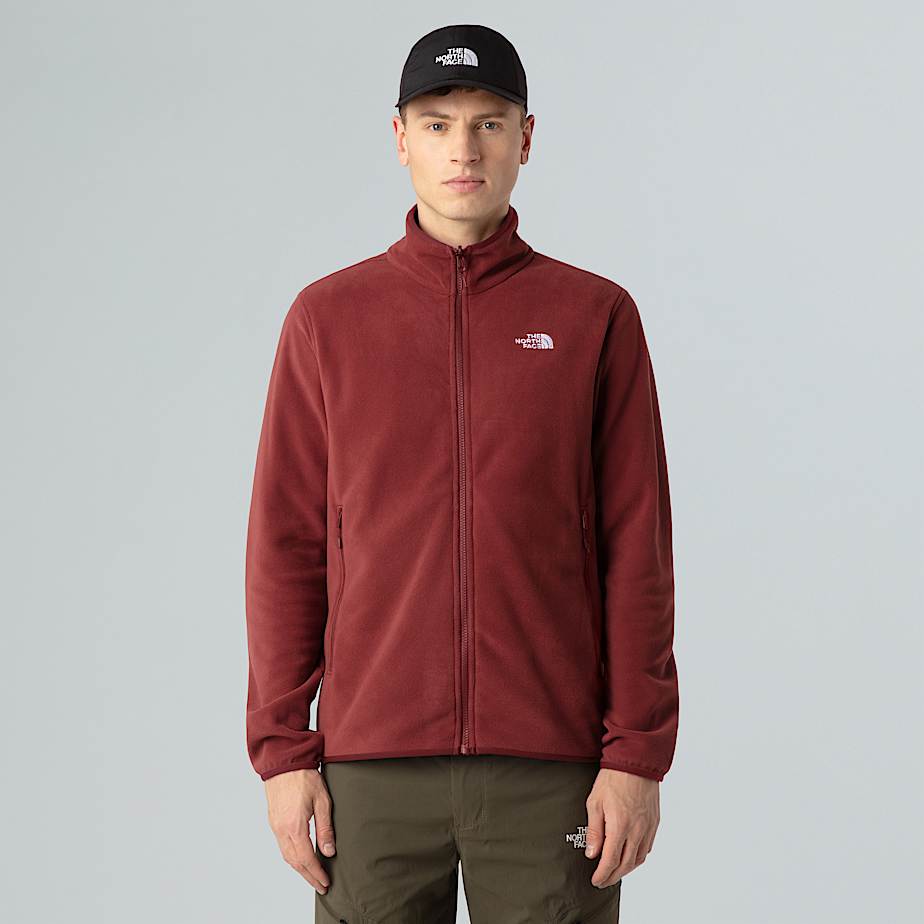 The North Face Glacier Fleece Mit Durchgehendem Rv Für Herren Sumac 