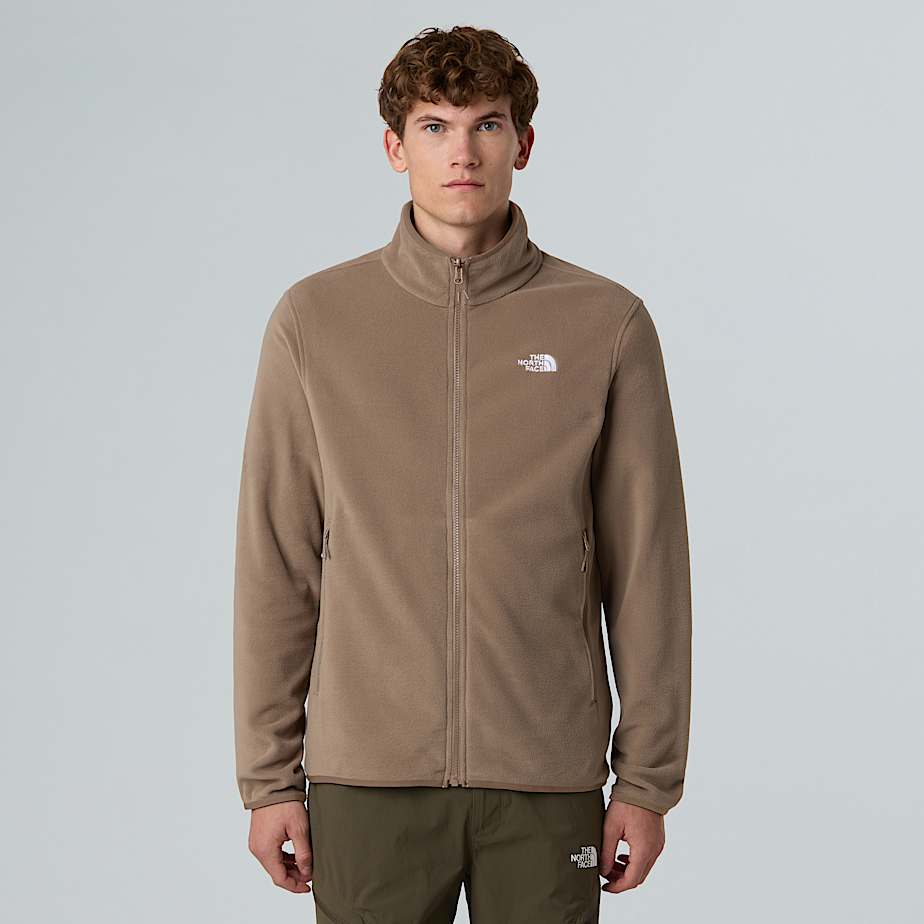 The North Face Glacier Fleece Mit Durchgehendem Rv Für Herren Mocha Brown 