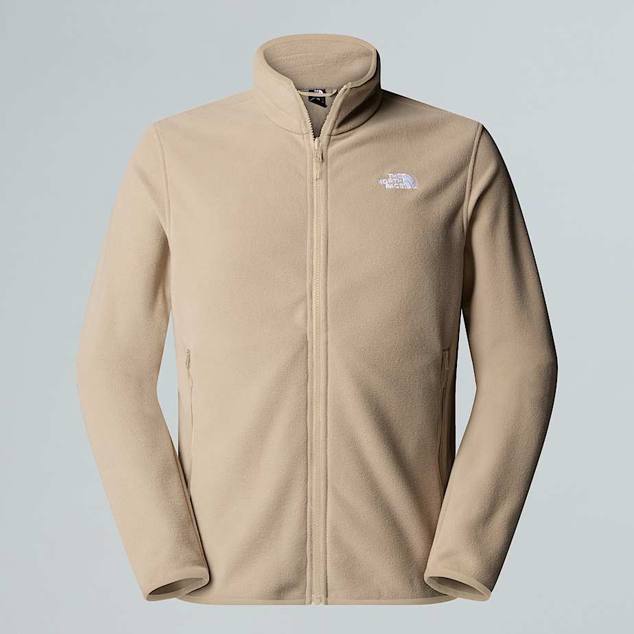 The North Face Glacier Fleece Mit Durchgehendem Rv Für Herren Mushroom Grey 