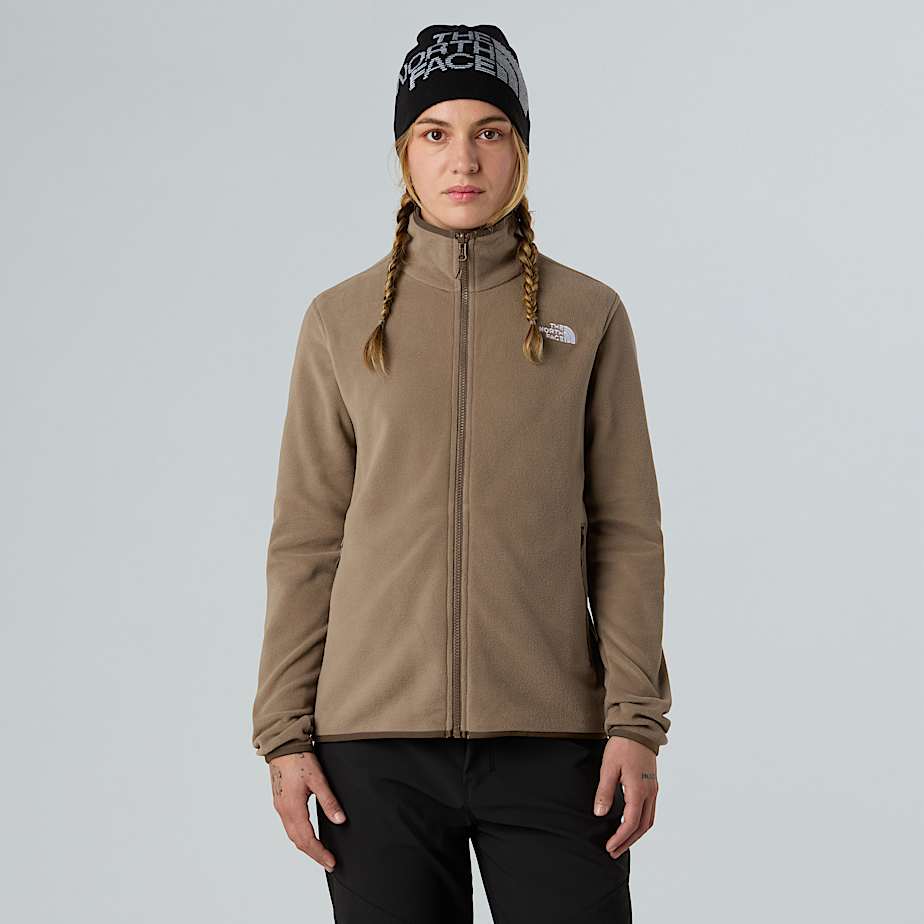 The North Face Glacier Fleece Mit Durchgehendem Rv FüR Damen Mocha Brown GrößE M Female-image