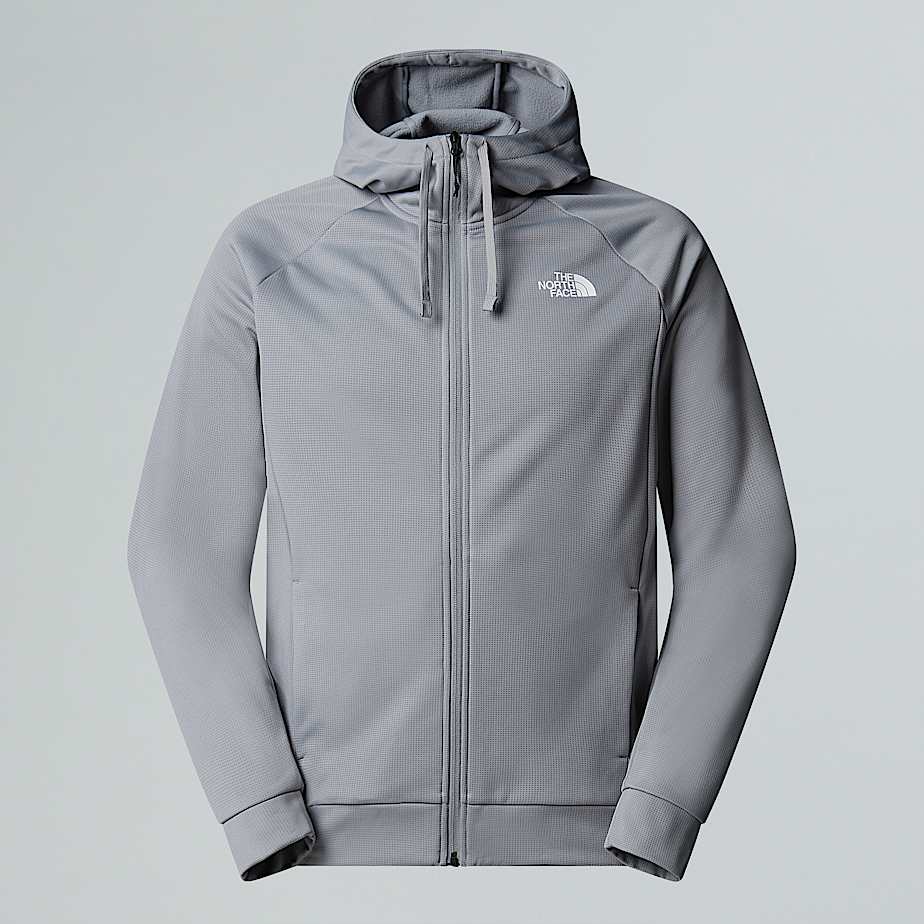 The North Face Reaxion 2.0 Kapuzenjacke Mit Durchgehendem Rv Für Herren Monument Grey Dark Heather 