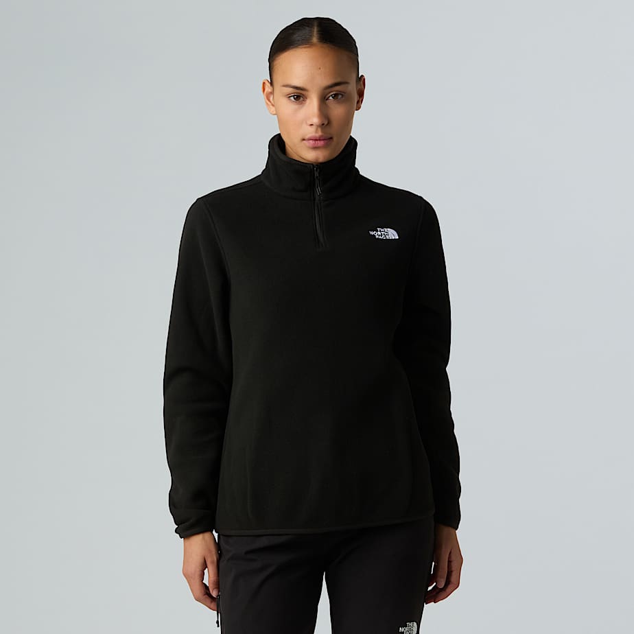 The North Face Glacier Fleece Mit 1/4-Langem Rv FüR Damen Tnf Black GrößE L Female-image