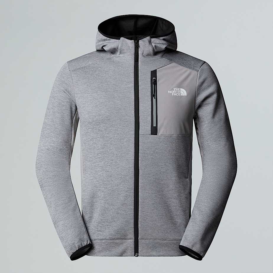 The North Face Mountain Athletics Kapuzenfleece Für Herren Tnf Pale Grey Heather-meld Grey 