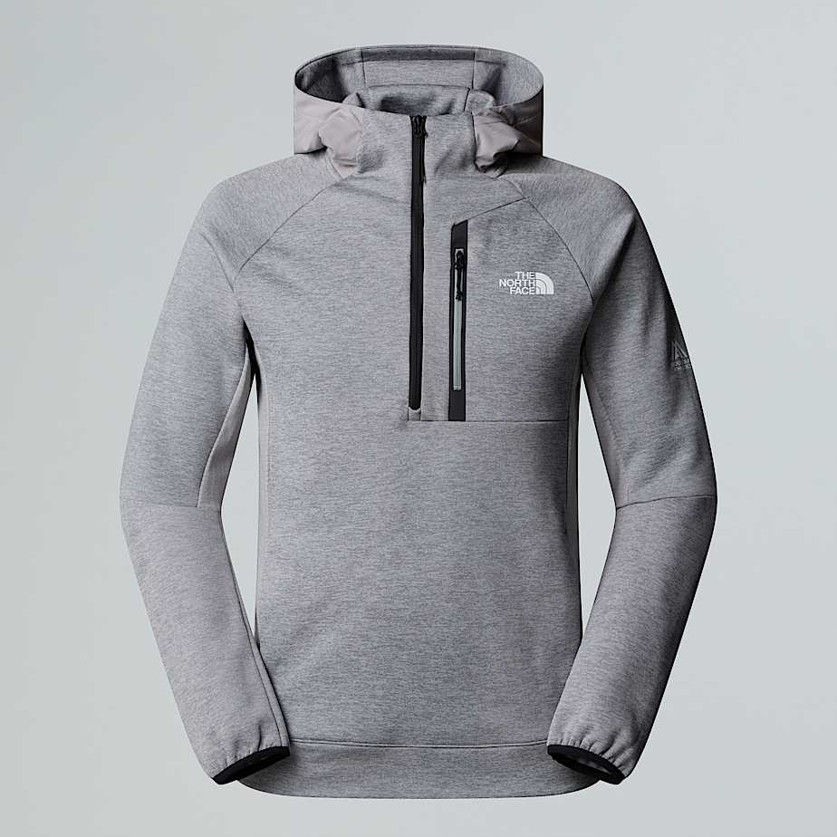 The North Face Mountain Athletics Fleece-kapuzenjacke Mit 1/4-langem Rv Für Herren Tnf Pale Grey Heather-meld Grey 