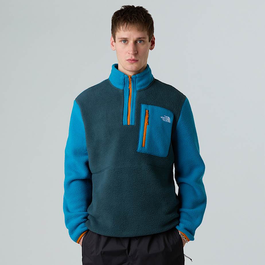 The North Face Chaqueta Polar Con Cremallera De 1/4 Yumiori Para Hombre Deep Cypress-dusk Blue-agate Orange 